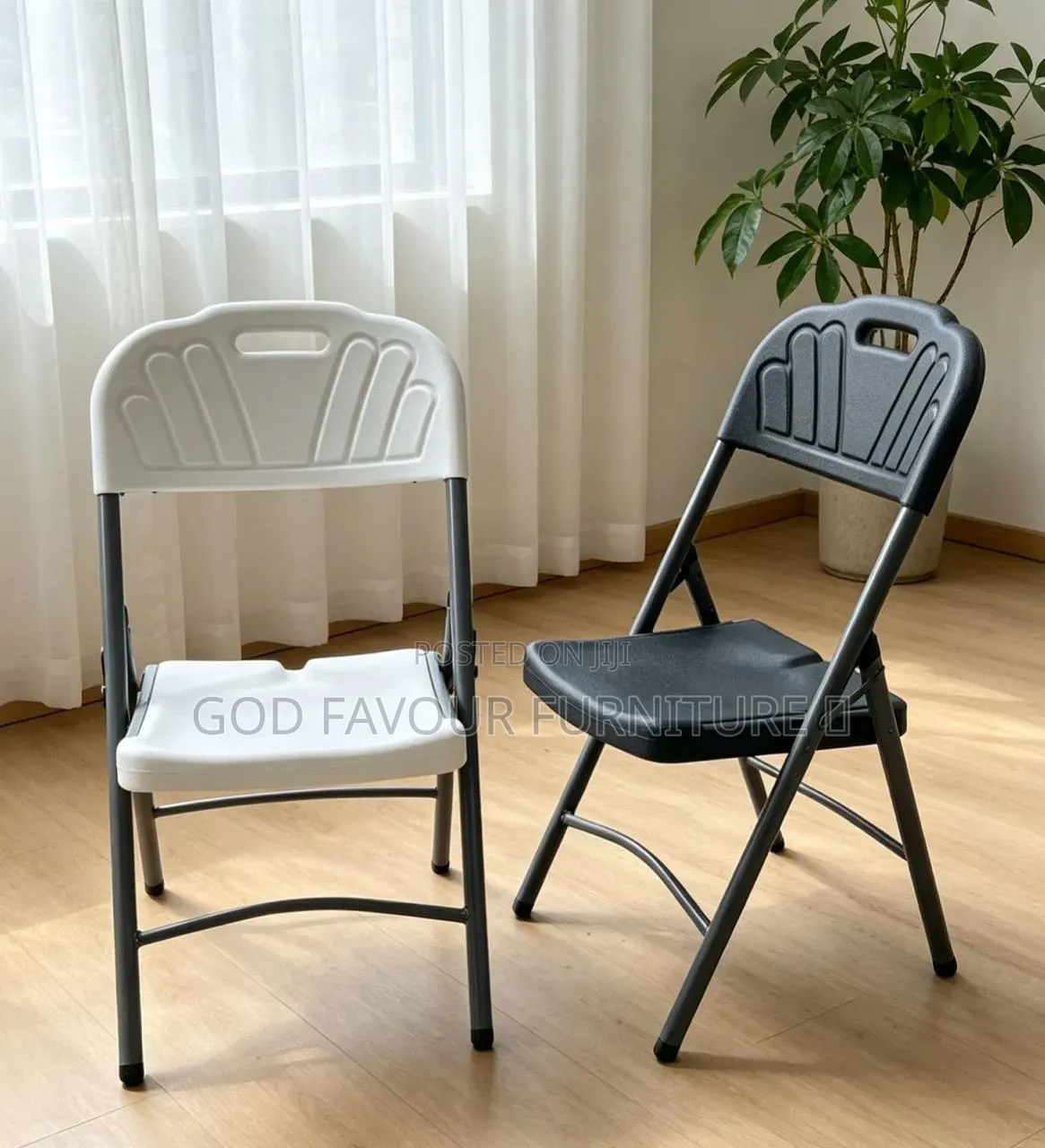 Heavy Duty Folding Metallic Chair Jhf2