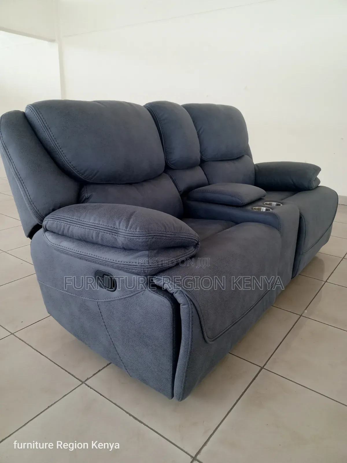 2 Seater King-Size Gray Recliner