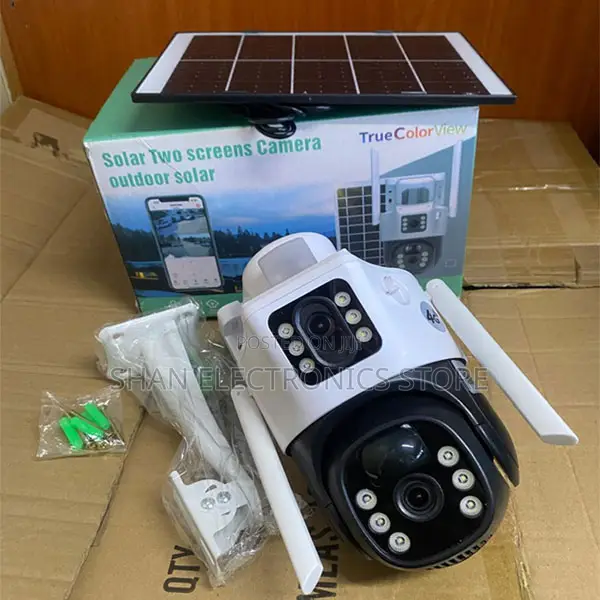 High Efficiency 4g Sim Card PTZ Rotating Triple Lens Solar CCTV Cam