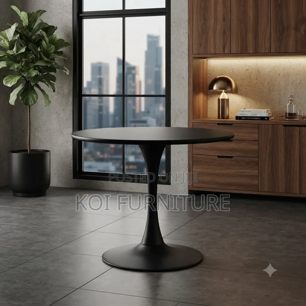 Coffee Table; Round Marble Smooth Coffee Table