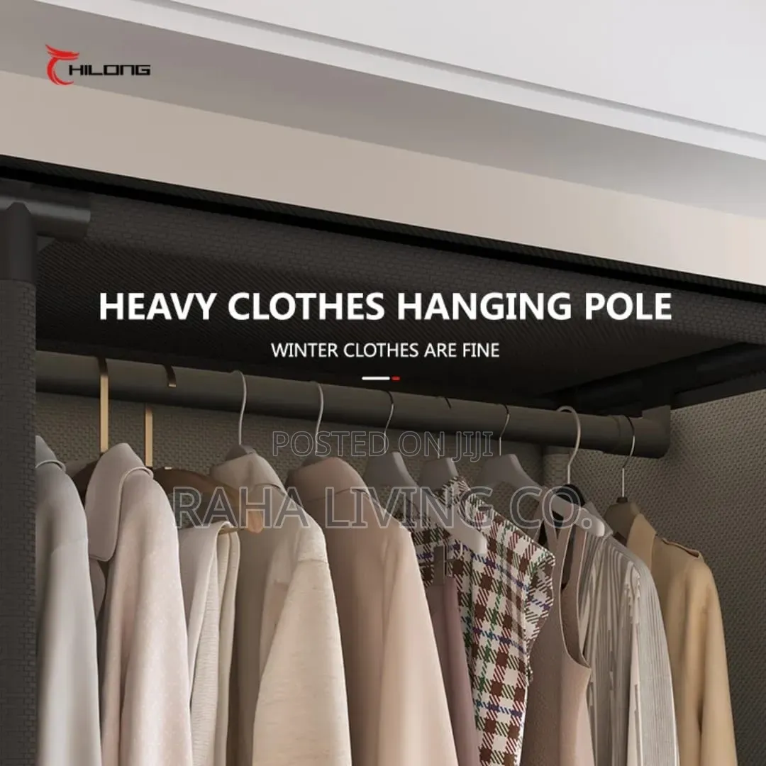Elegant Heavy Duty Metallic Wardrobe | Black Cream White