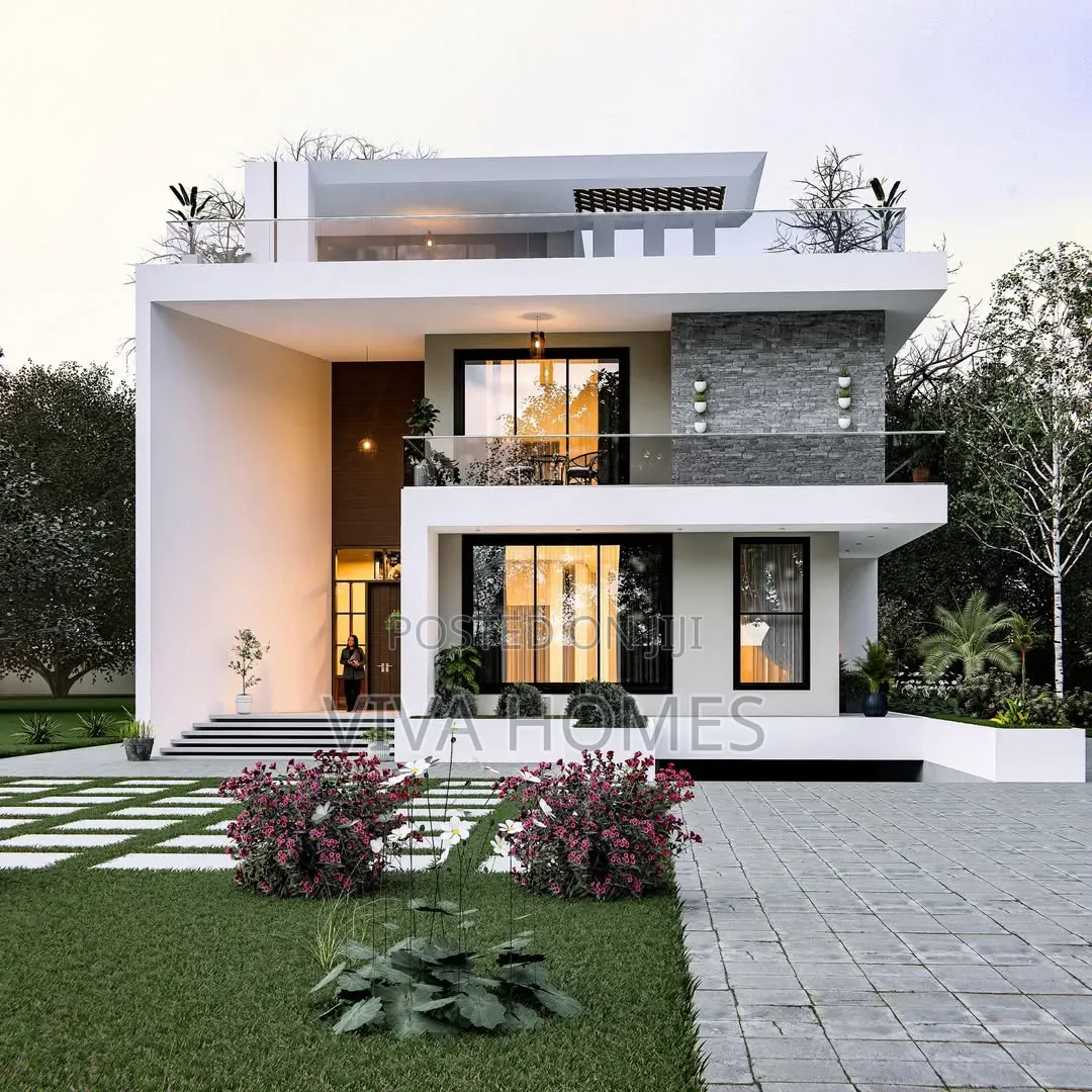 Contemporary 4-Bedroom Luxury Mansion Design.