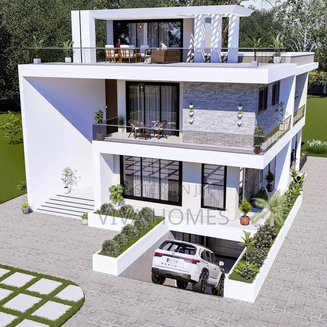 Contemporary 4-Bedroom Luxury Mansion Design.