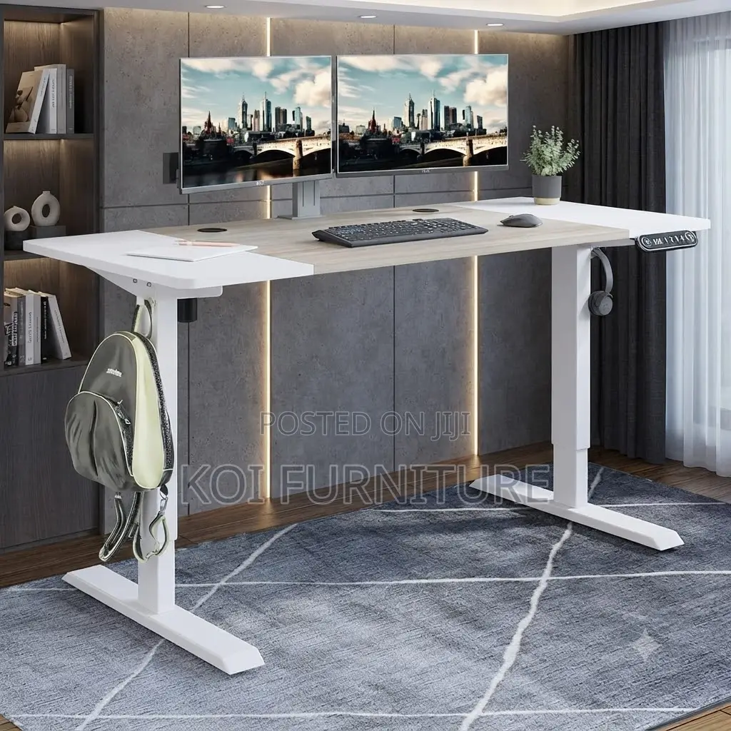 Office Desk; 1.2 Meter Automatic Height Adjustable Sit Stand Desk