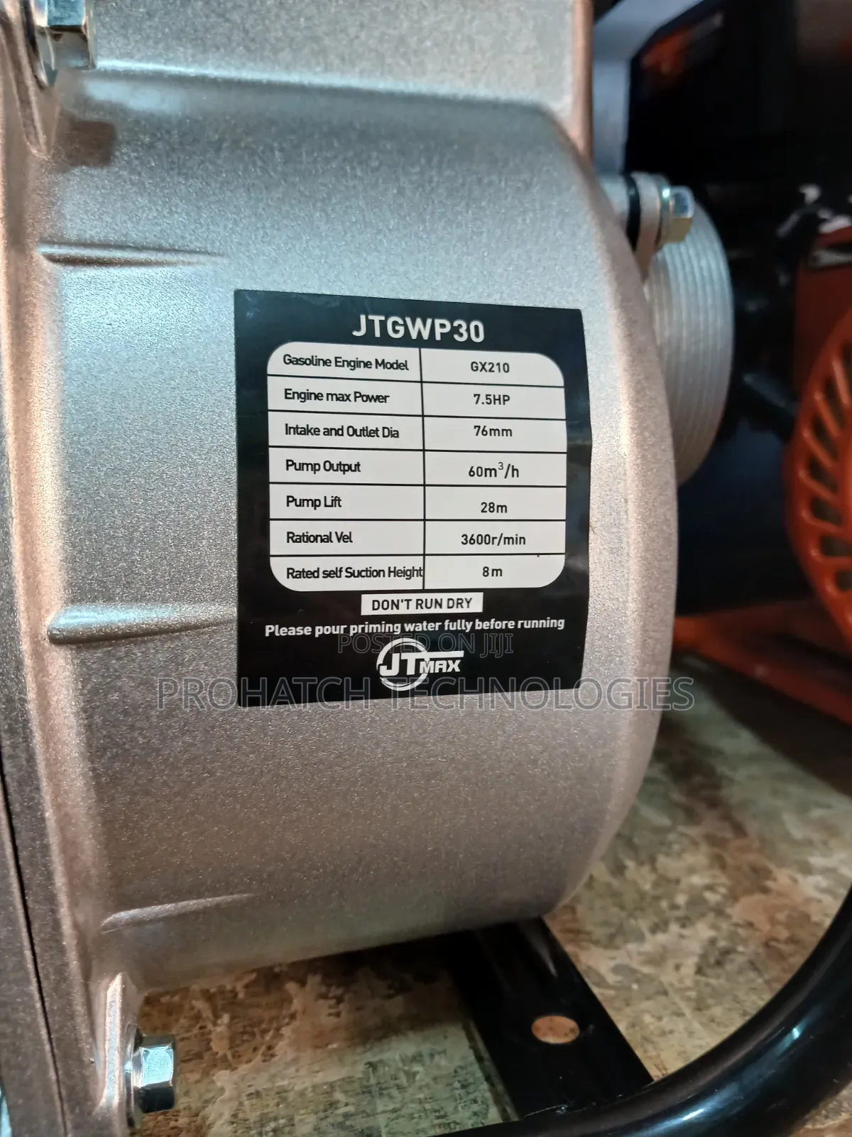 Jtmax Gasoline Water Pump