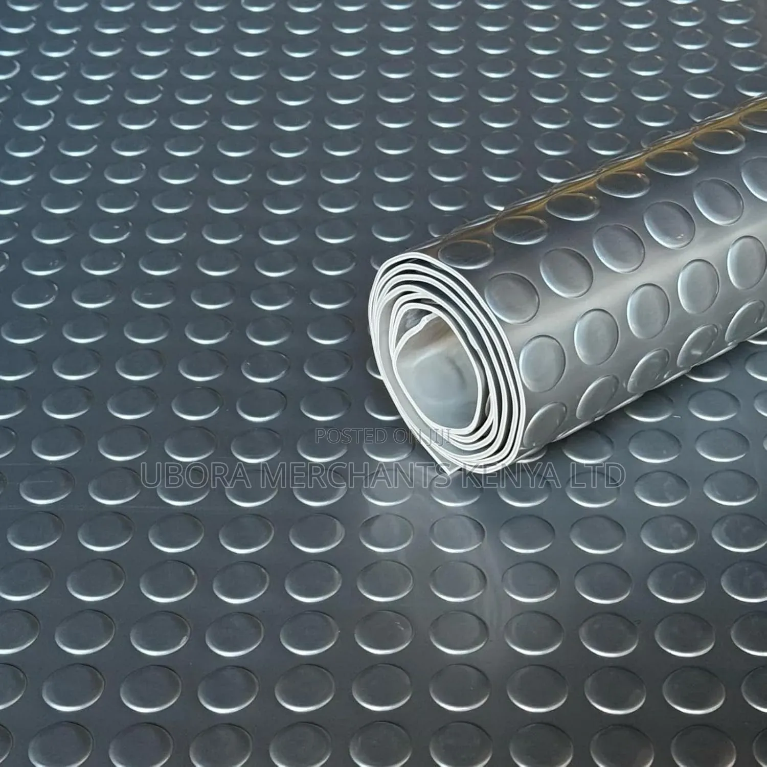 Grey Rubber Antislip Coin Mat 4mm Thickness