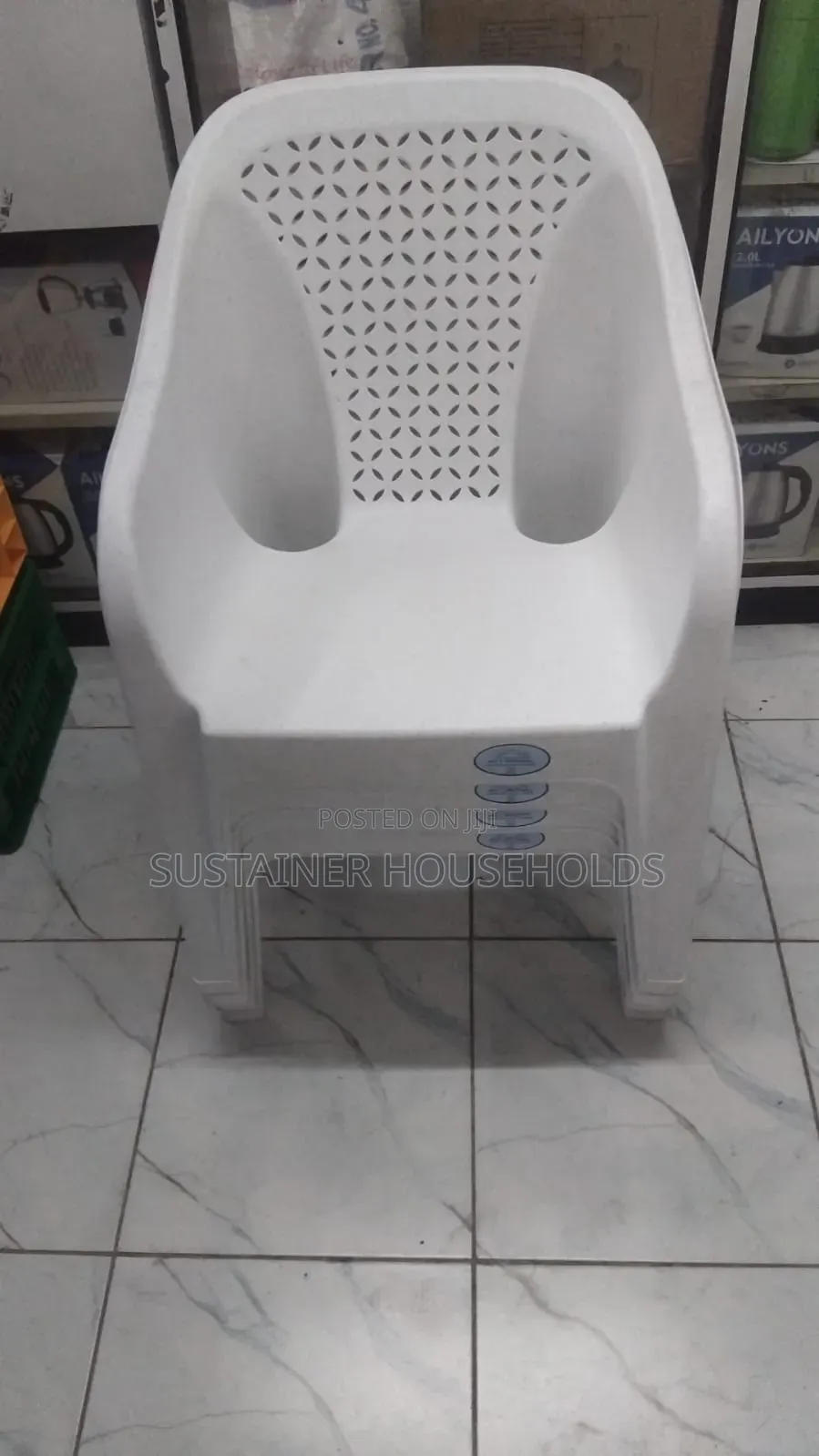 Marble White Skyplast Plastic Chairs