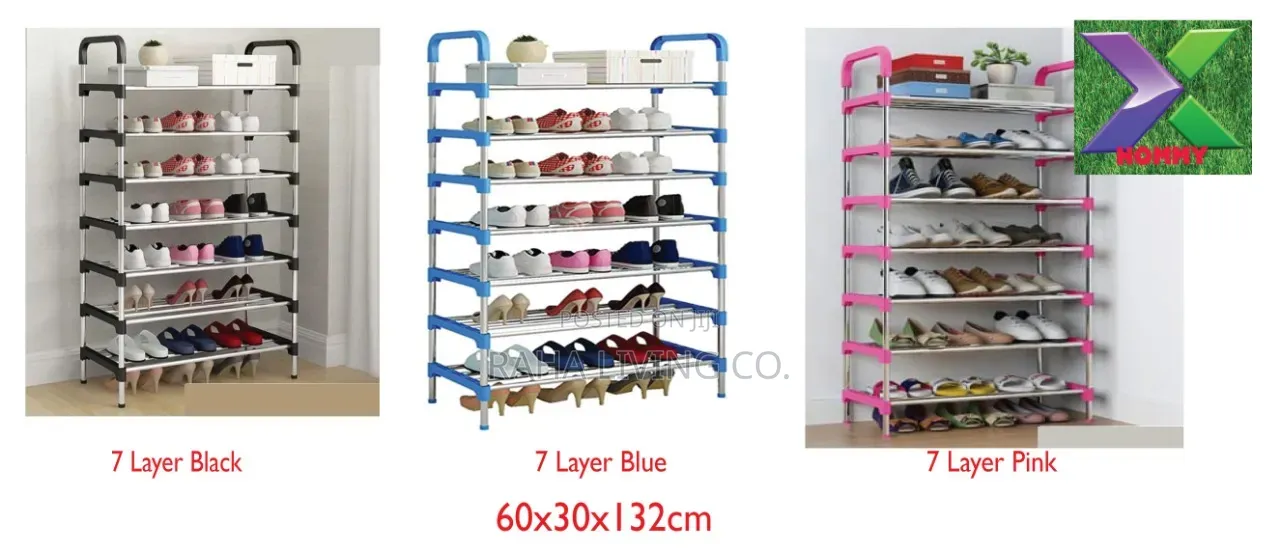 8 Tier Metallic Shoe Rack | High Capacity