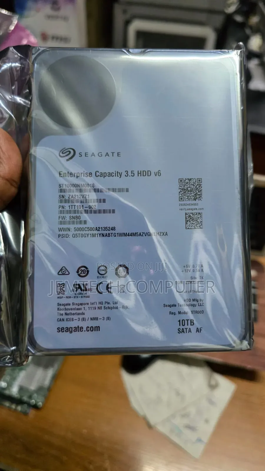 Seagate 10tb Enterprise Capacity 3.5 HDD V6