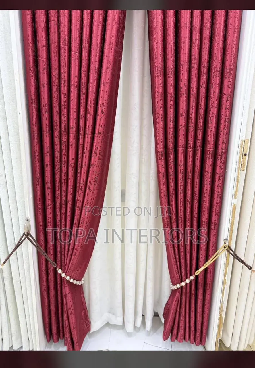 Maroon Curtains for Home Window Decoration