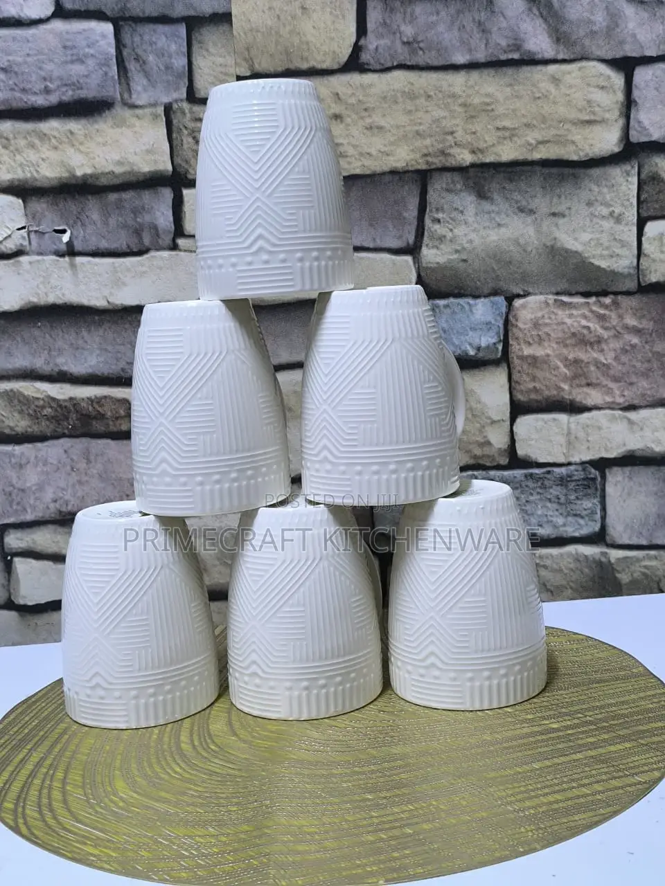 White Ceramic Cups Plain