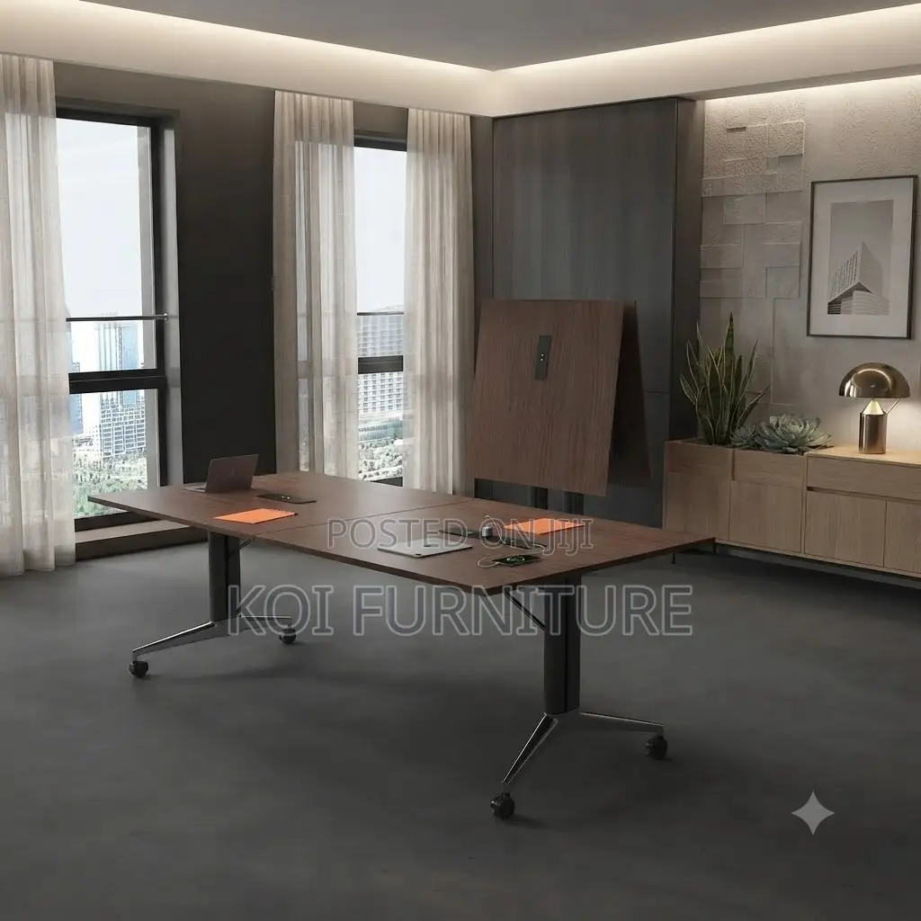 Boardroom Table; 2.4 Meters Long Foldable Institute Boardroom Table