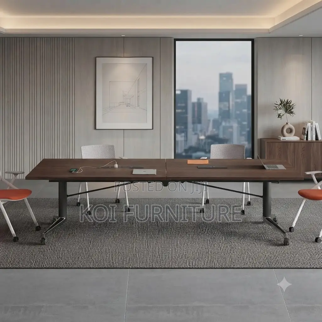 Boardroom Table; 2.4 Meters Long Foldable Institute Boardroom Table
