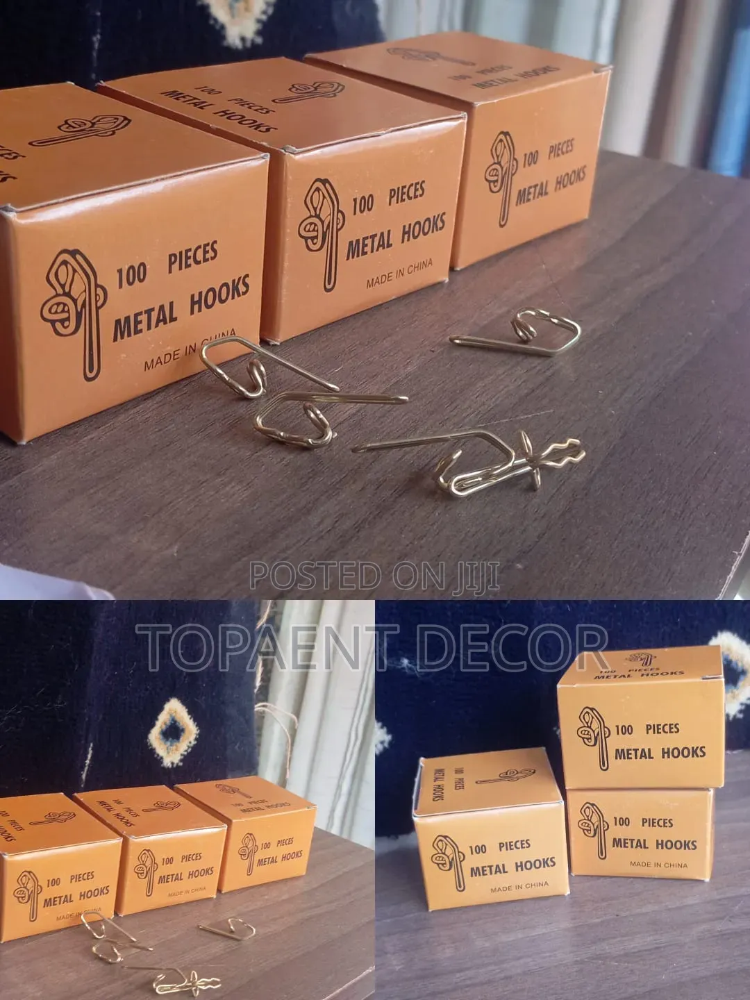 Gold Metallic Rails Hooks