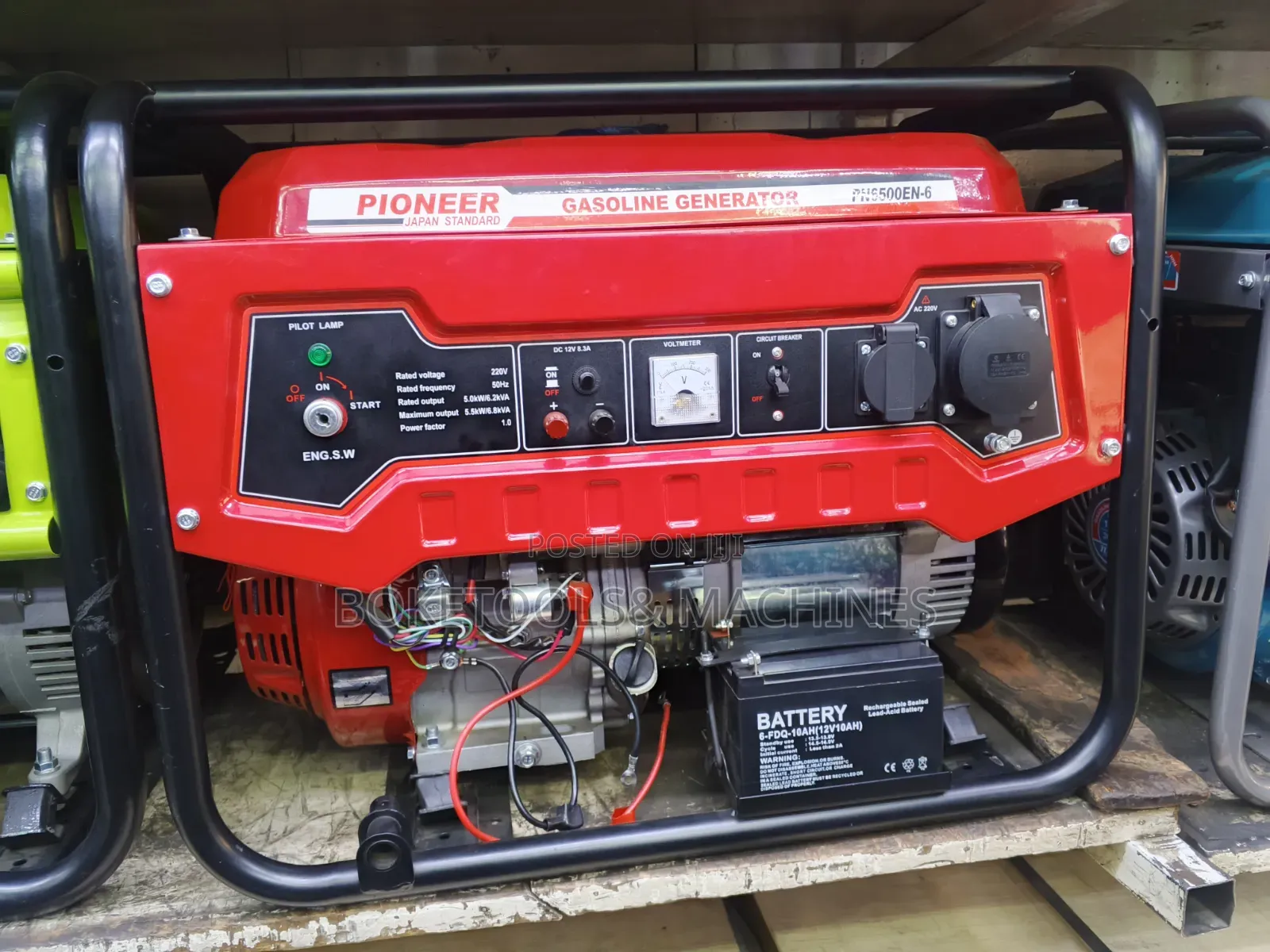 Pioneer 6.8kva Petrol Key Start Generator