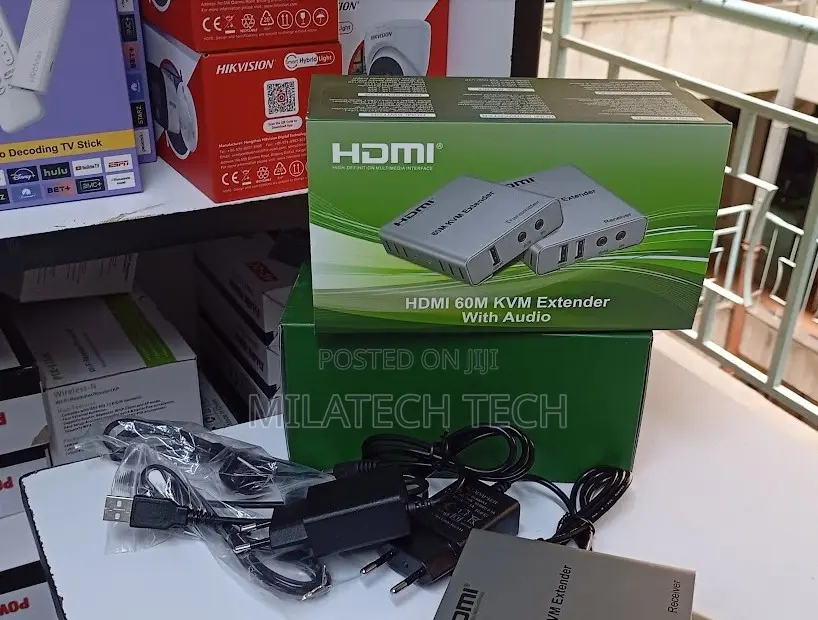 1080p Hdmi Kvm Extender 60m With Usb Remote Keyboard Mouse