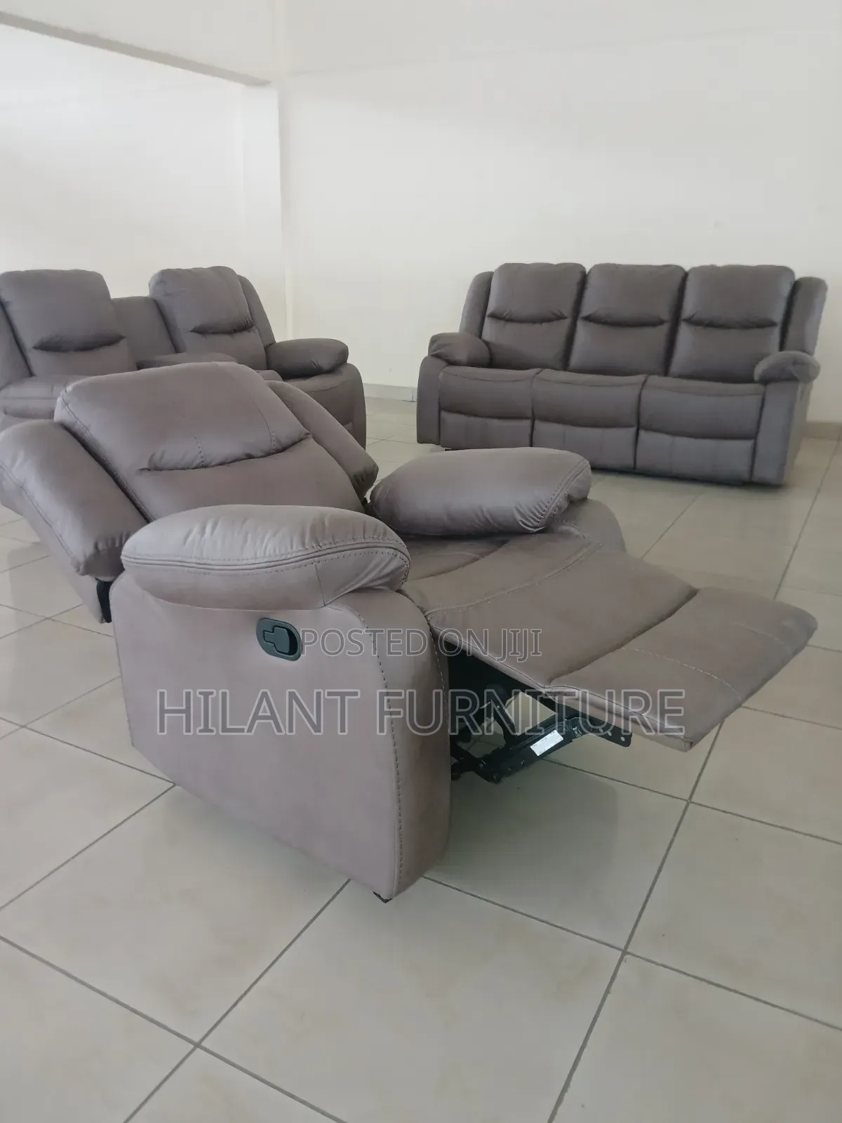 Brown Six-Seater Imported Recliner Sofa.