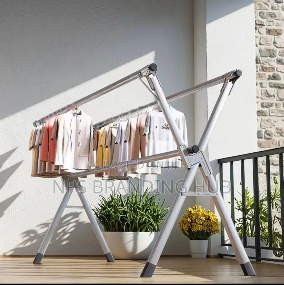 Stainles Steel Retractable Double Tier Folding Drying Rack(Be