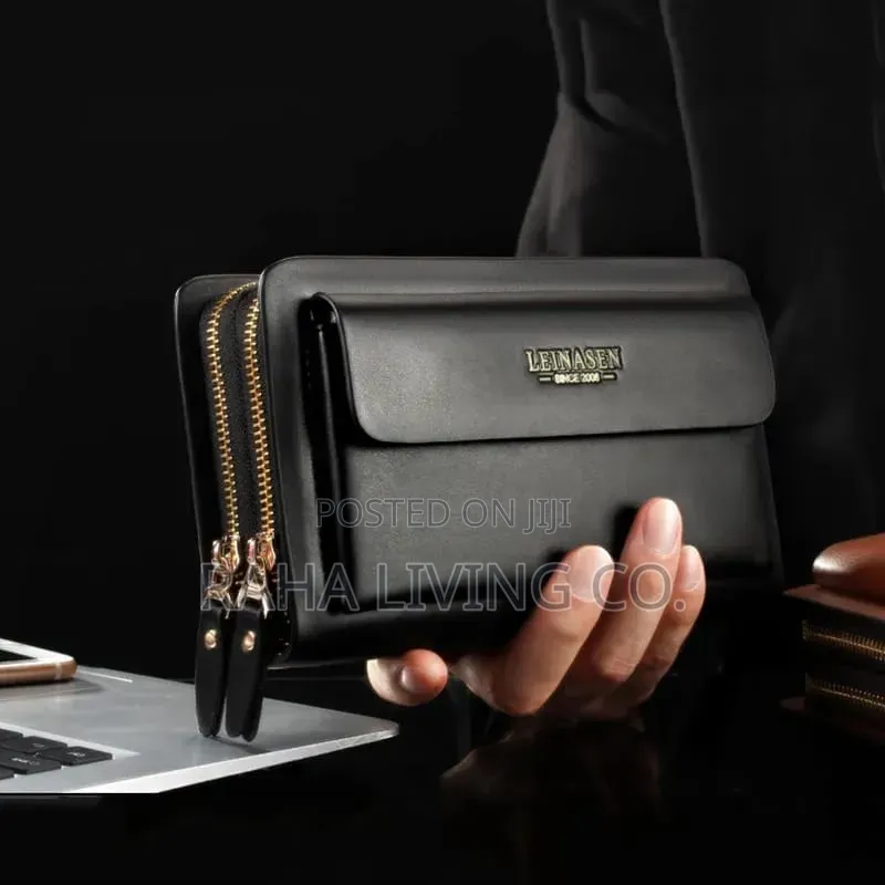 High-end Business Clutch Bag Leather Wallet | 20.5x12x4cm