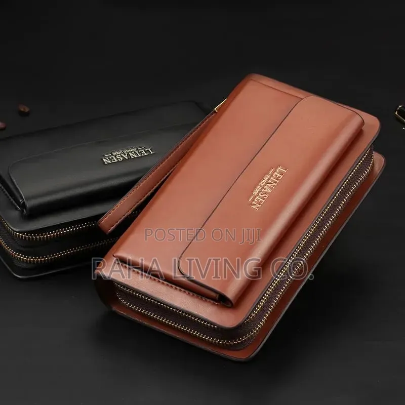 High-end Business Clutch Bag Leather Wallet | 20.5x12x4cm