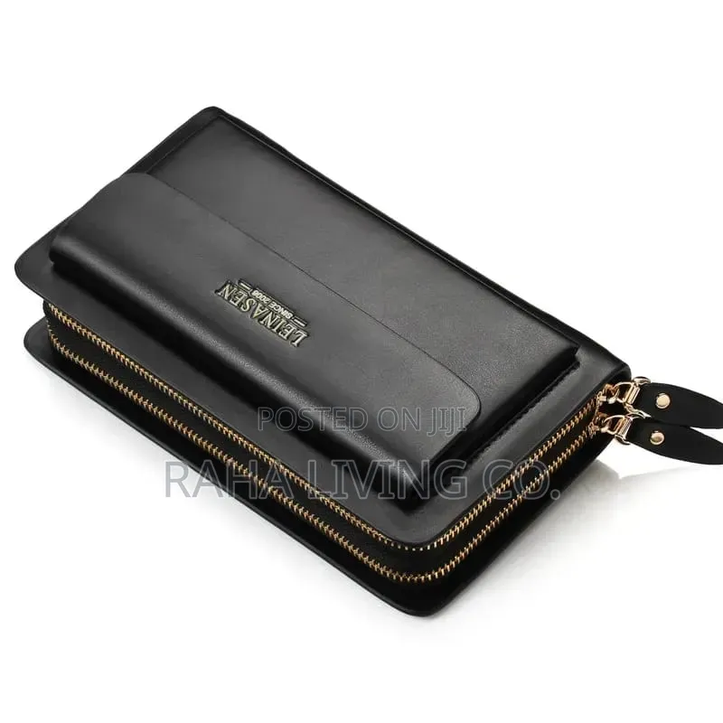 High-end Business Clutch Bag Leather Wallet | 20.5x12x4cm