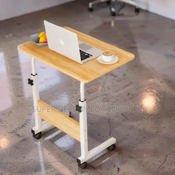 Ergonomic Design Height Adjustable Laptop Table With Wheels