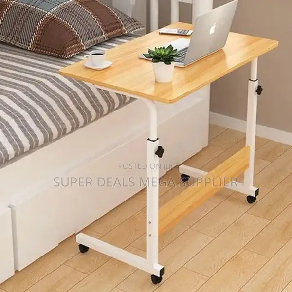 Ergonomic Design Height Adjustable Laptop Table With Wheels