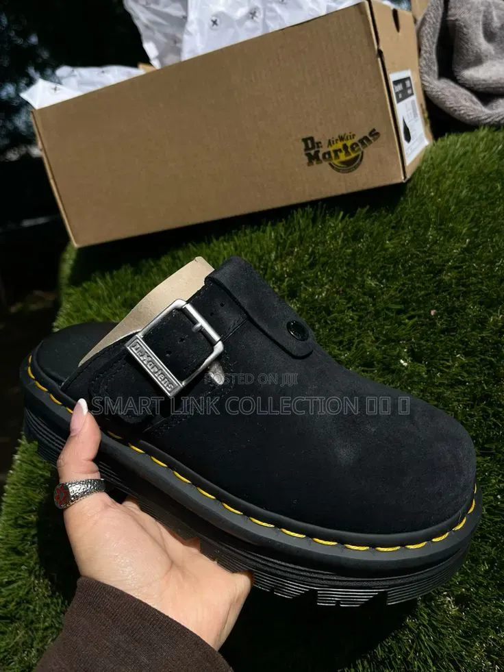 Dr Martens Zebzag Unisex Suede Mules