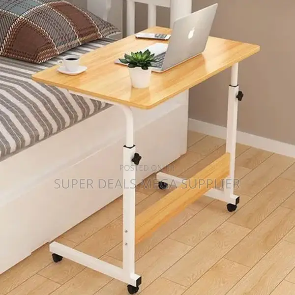 Space-Saving Height Adjustable Multipurpose Laptop Table With Wheels