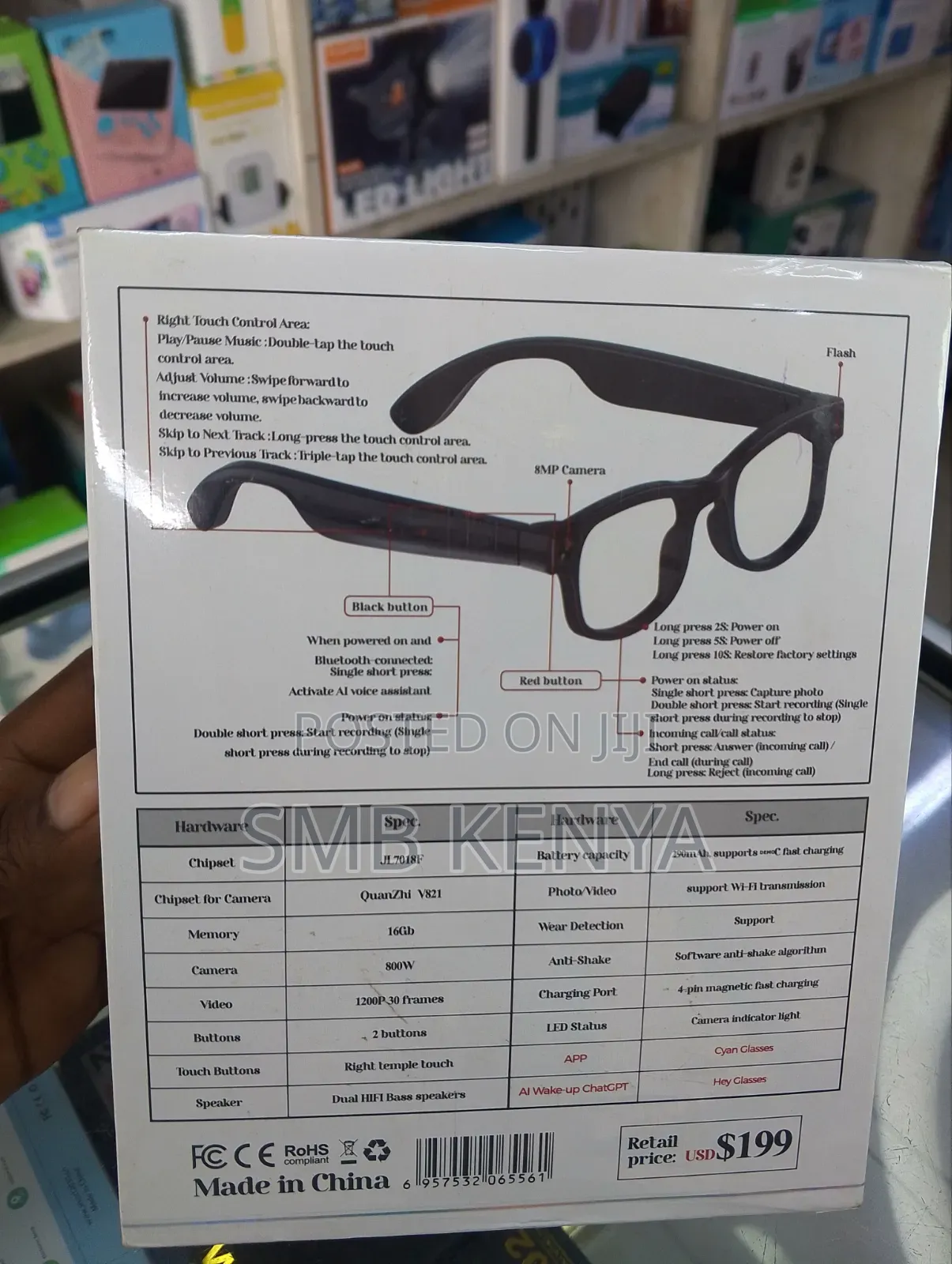 Ai Smart Glasses With Camera for Photo and Video