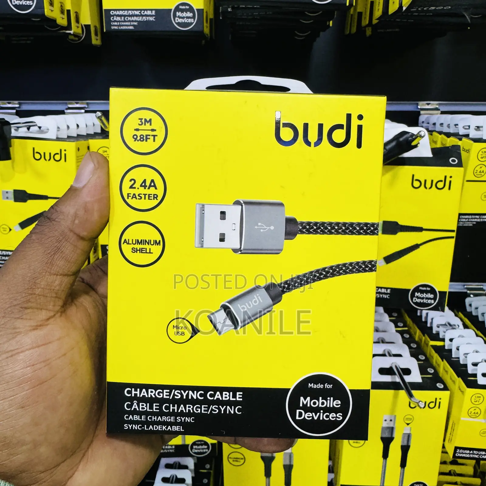 Budi 3m Usb To Type C Cable