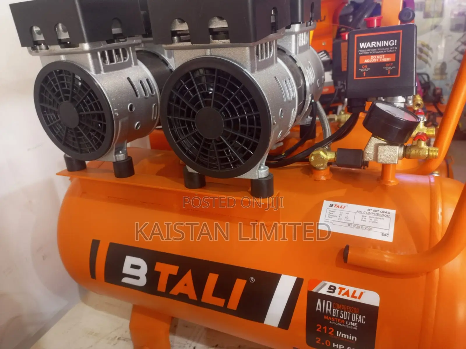 Btali 50l Silent Air Compressor Oil Free Air Compressor.