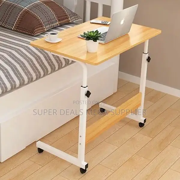 User-Friendly Height Adjustable Multipurpose Laptop Table With Wheels