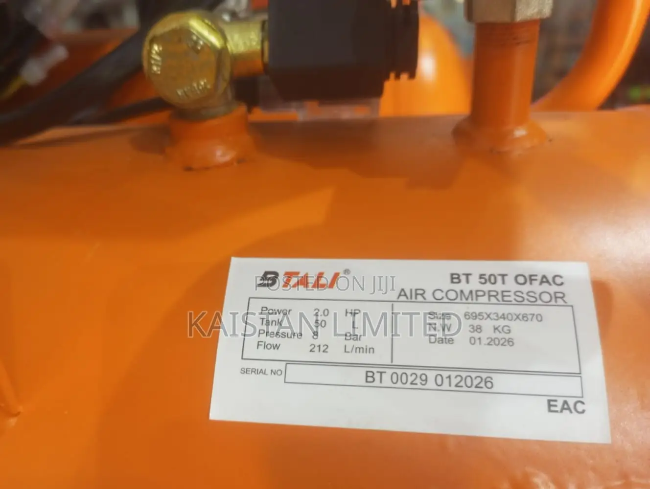 Btali 50l Silent Air Compressor Oil Free Air Compressor.