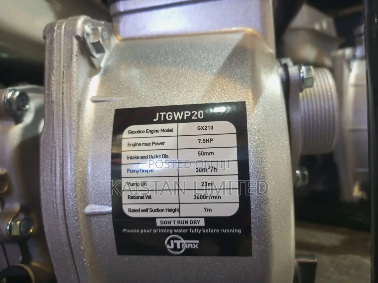 Jtmax 2 Inch Petrol Water Pump 7.5hp