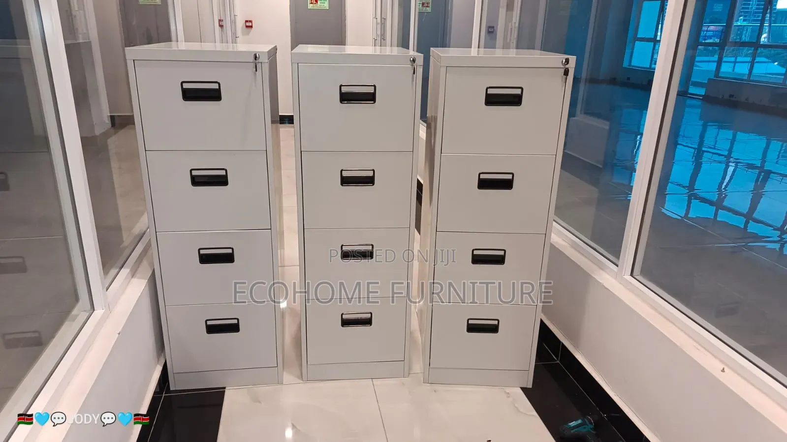4 Drawers Metallic Office Cabinet