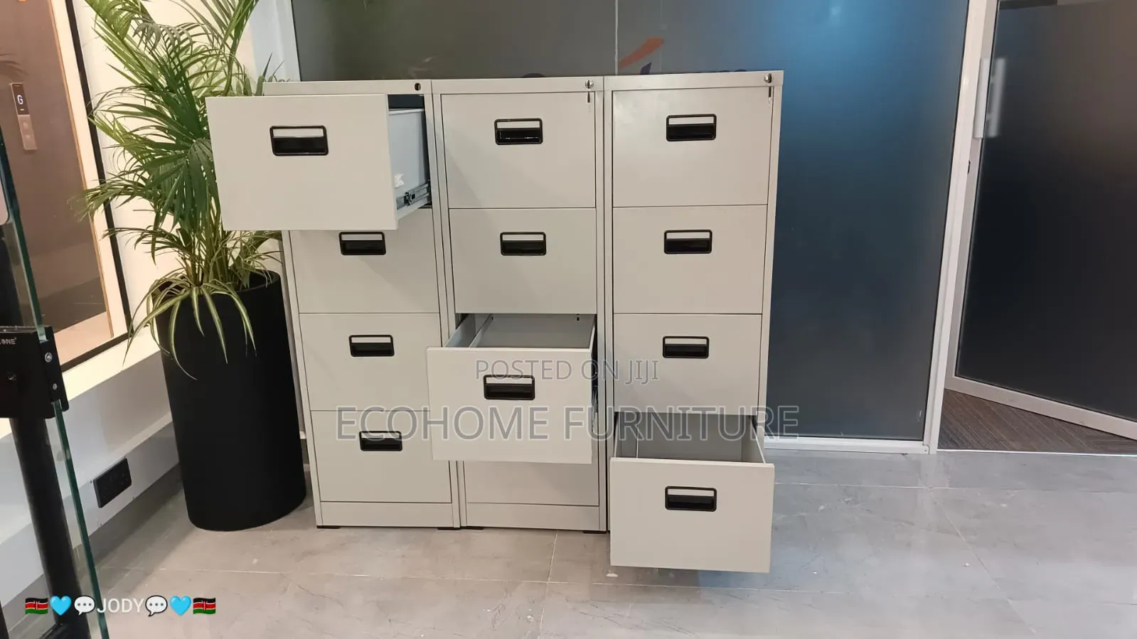 4 Drawers Metallic Office Cabinet