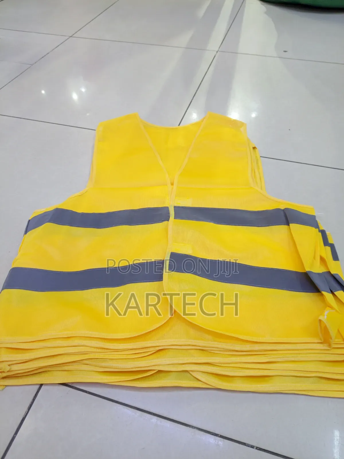 Yellow Unisex Reflective Safety Vest For Traffic, Cycling & Work