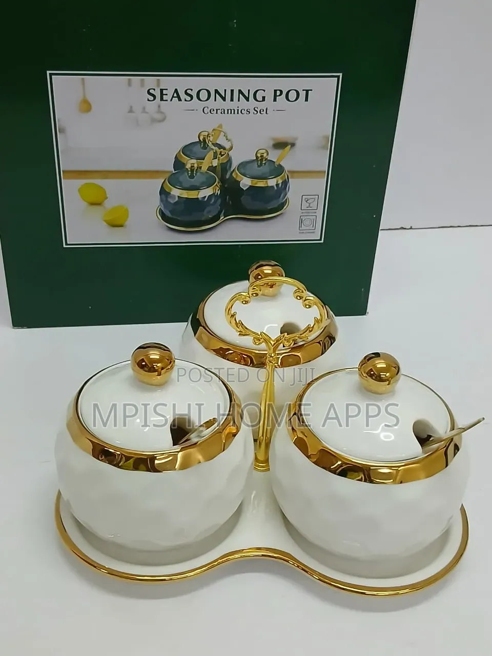 3 in 1 Sugar Canisters With Triangle Shape Stand