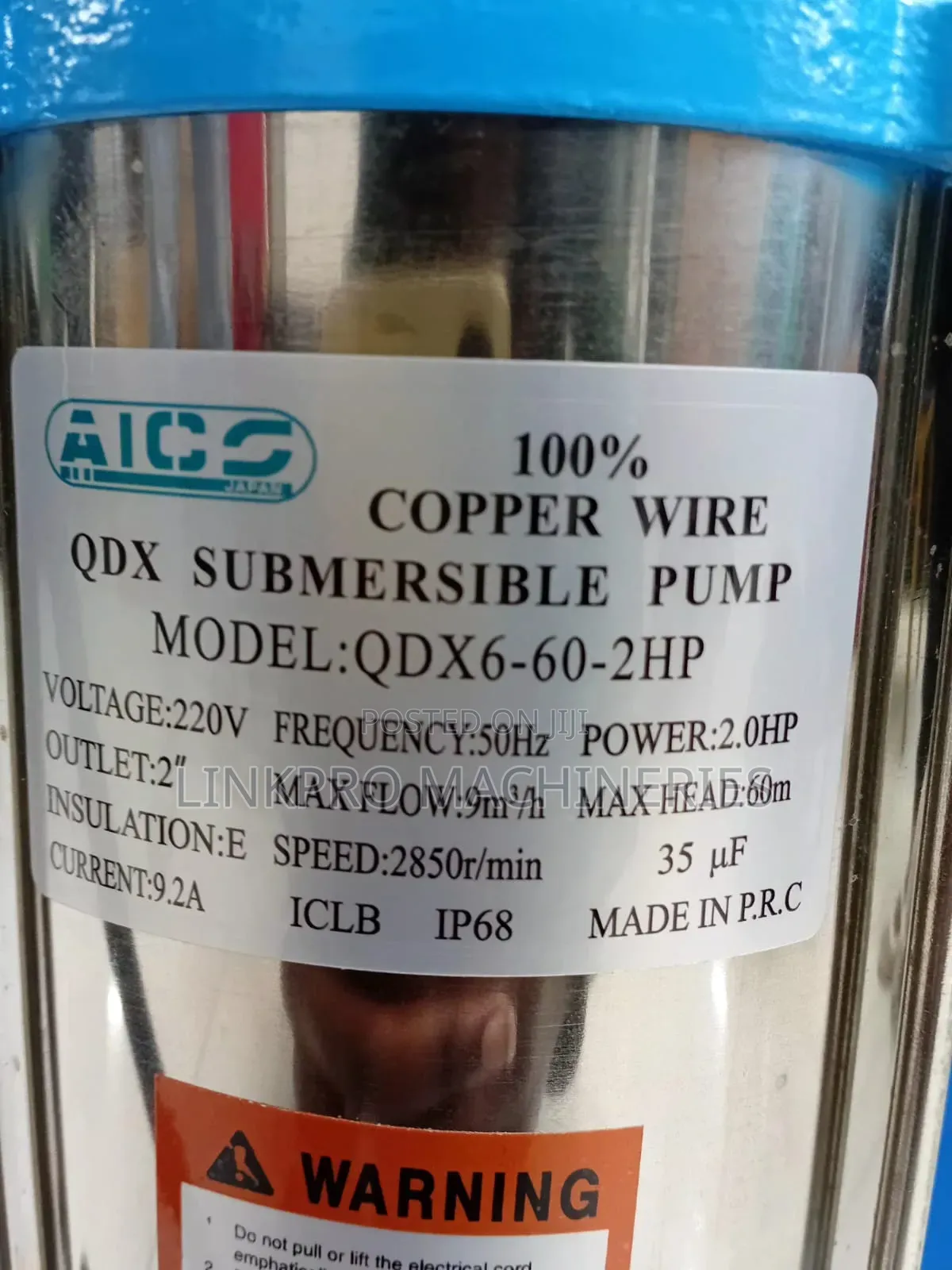 Aico Japan Qdx6 100% Copper 2hp Shallow Well Submersible Pump