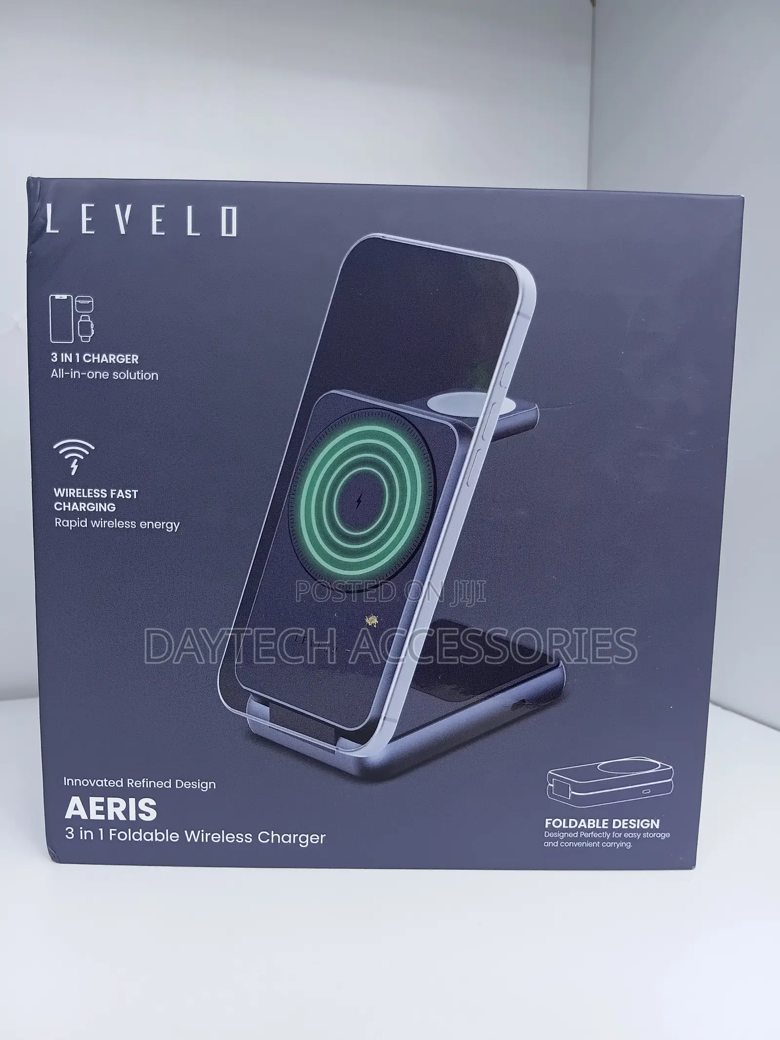 Levelo 3-in-1 Foldable Wireless Charger 15w Magsafe for iPhone