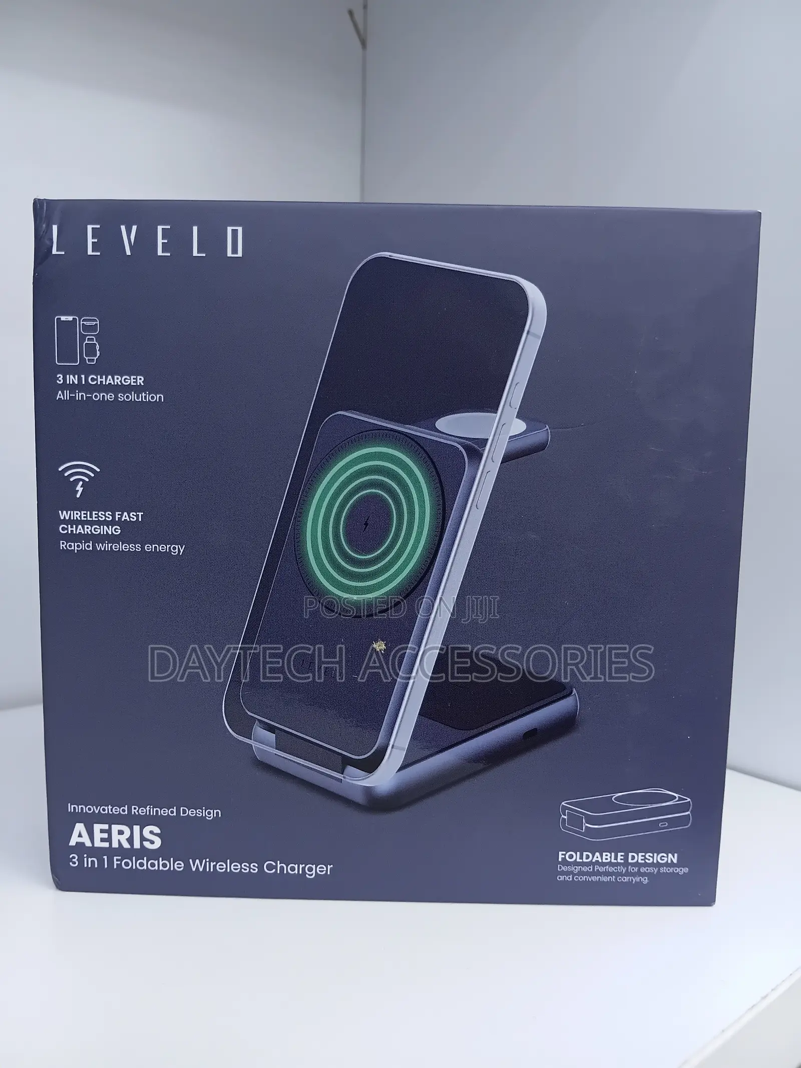 Levelo 3-in-1 Foldable Wireless Charger 15w Magsafe for iPhone