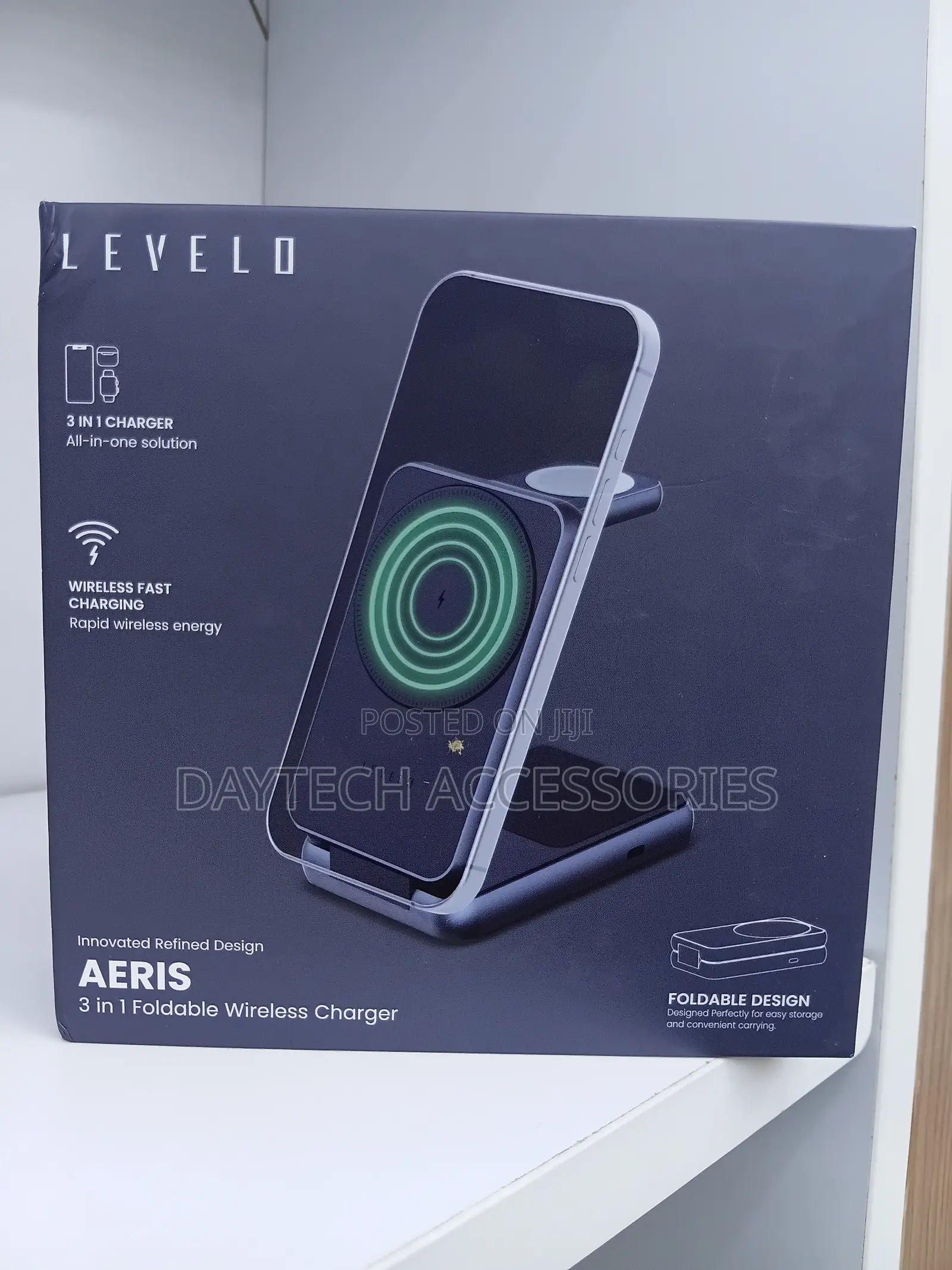 Levelo 3-in-1 Foldable Wireless Charger 15w Magsafe for iPhone