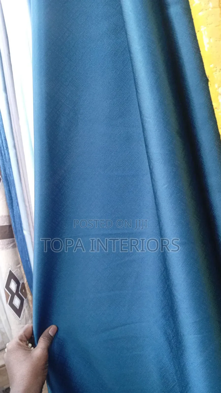 Blue Line Blackout Curtains for Home Decoration and Privacy