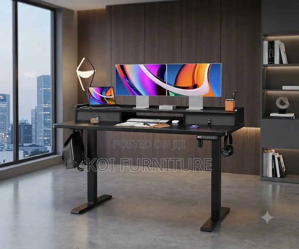 Office Desk; 1.2 Meter Electric Space Look Adjustable Desk