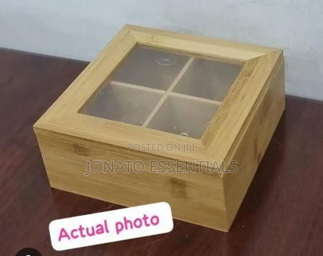 Bamboo Tea Bag Organizer Box - Elegant Kitchen Storage