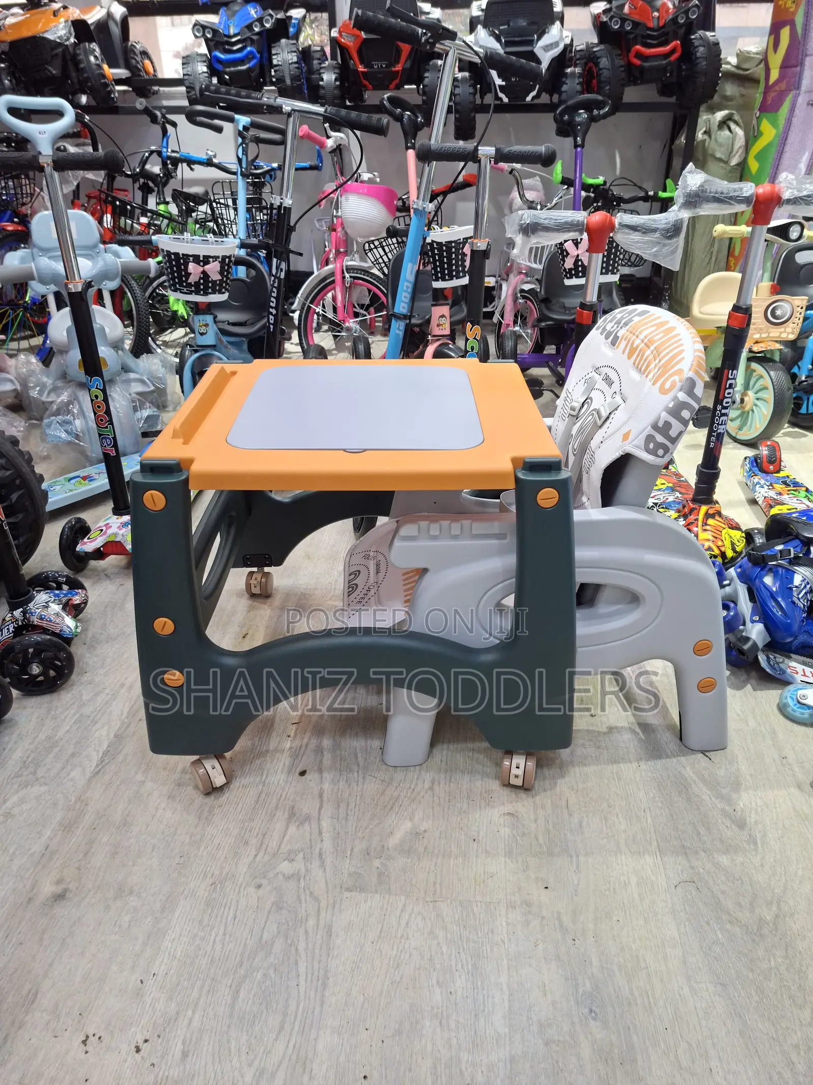 Baby Feeding Chair With Table Kids High Chair Adjustable Seat