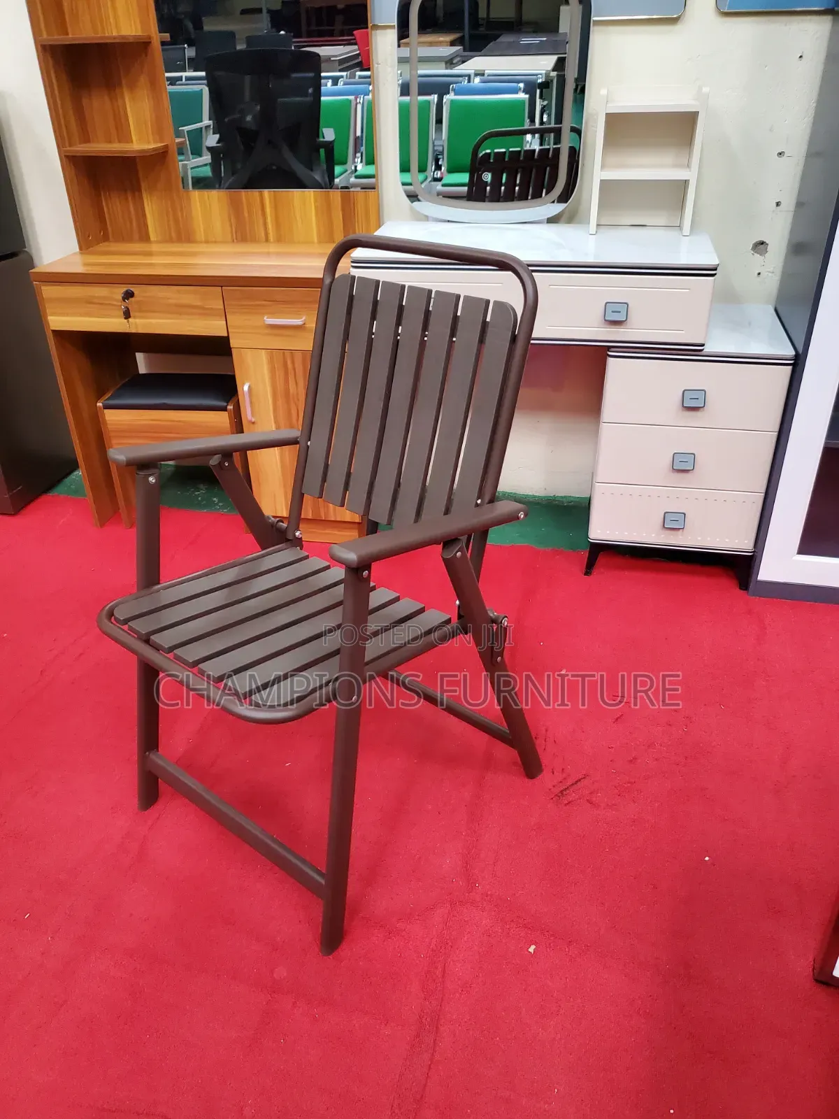 Brown Heavy Duty Foldable Chair