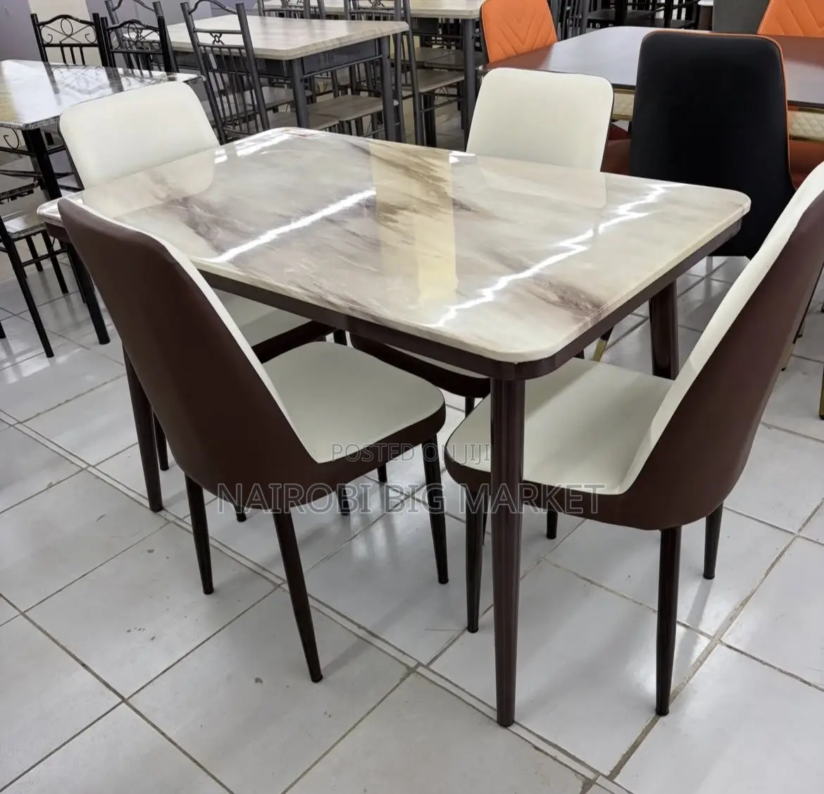 6 Sitter Executive Modern Advanced Marble Dining Table