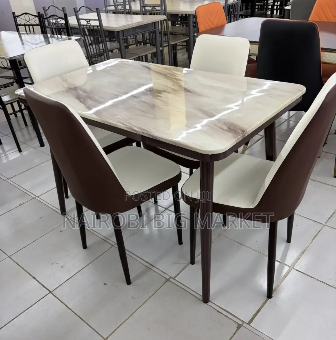 6 Sitter Executive Modern Advanced Marble Dining Table